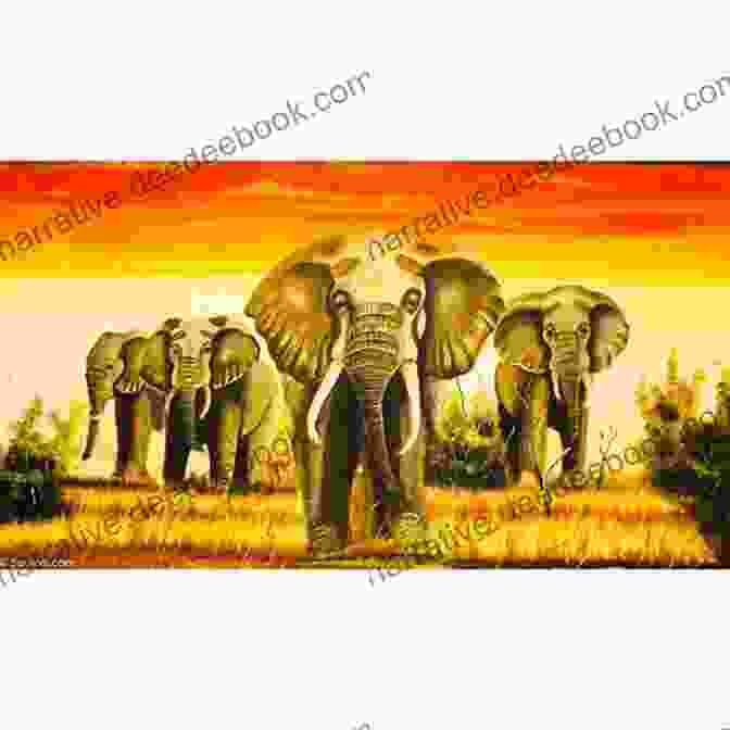 A Breathtaking Painting By Dana Landers Depicting A Majestic Herd Of Elephants Traversing The African Savanna, Symbolizing The Beauty And Fragility Of Wildlife Connected Souls Dana Landers