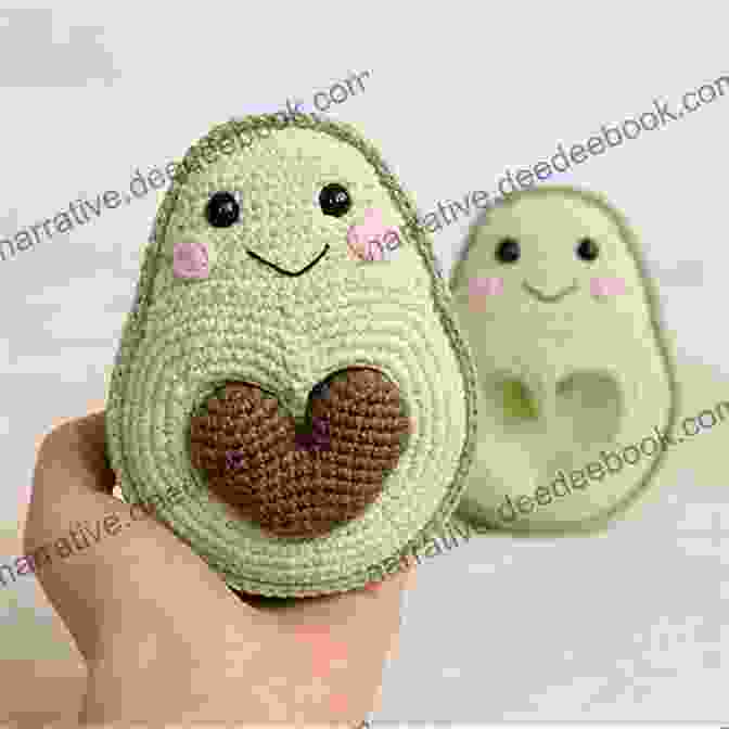 A Cute Crochet Avocado With A Seed And A Smile Crochet Toys: 10 Funny And Cute Crochet Toys You Will Boundlessly Want To Hug: (Crochet Pattern Afghan Crochet Patterns Crocheted Patterns Crochet Amigurumi)