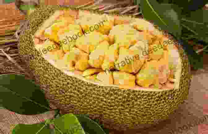 A Large, Spiky Jackfruit With A Green Exterior And A Yellow Interior ABC To Z Fruit And Vegetables : English For Kids Toddler And Preschool For Children Brings Words And Images Together Making It Enjoyable And Easy For Young Readers To Improve Their Vocabulary