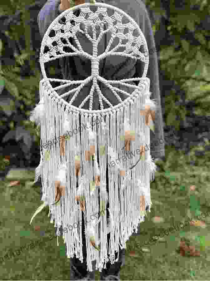 A Macrame Dream Catcher With A Variety Of Knots And Feathers At The Bottom Macraweave: Macrame Meets Weaving With 18 Stunning Home Decor Projects