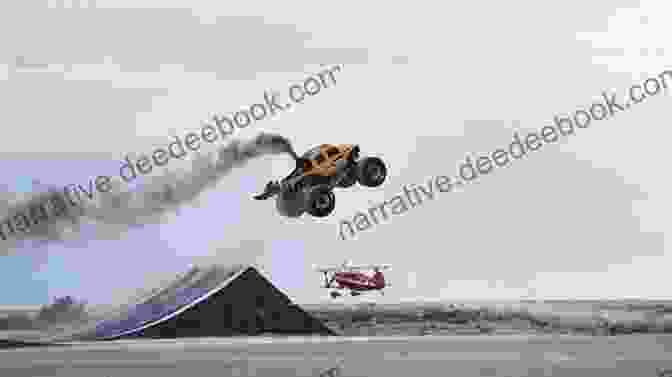 A Monster Truck Performing A Gravity Defying Jump Over Obstacles Monster Trucks (Hobbies 1) Samantha Cotterill