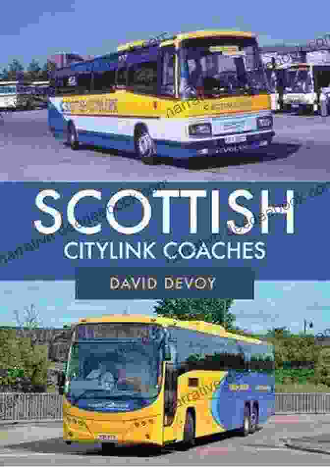 A Portrait Of David Devoy, The Visionary Leader Of Scottish Citylink Coaches, Captured Against A Backdrop Of The Company's Iconic Red Coaches. Scottish Citylink Coaches David Devoy