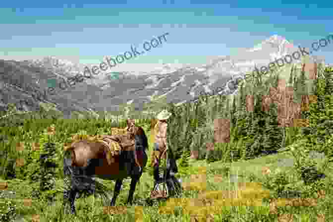 A Scenic Landscape Of A Cowboy Riding A Horse Through A Grassy Field With Mountains In The Background Show Me My Brother S Best Friend (Cowboy Crossing Romances 5)