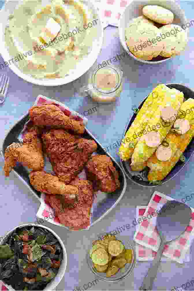 A Spread Of Traditional Southern Dishes, Including Fried Chicken, Mashed Potatoes, And Collard Greens My Southern Journey: True Stories From The Heart Of The South