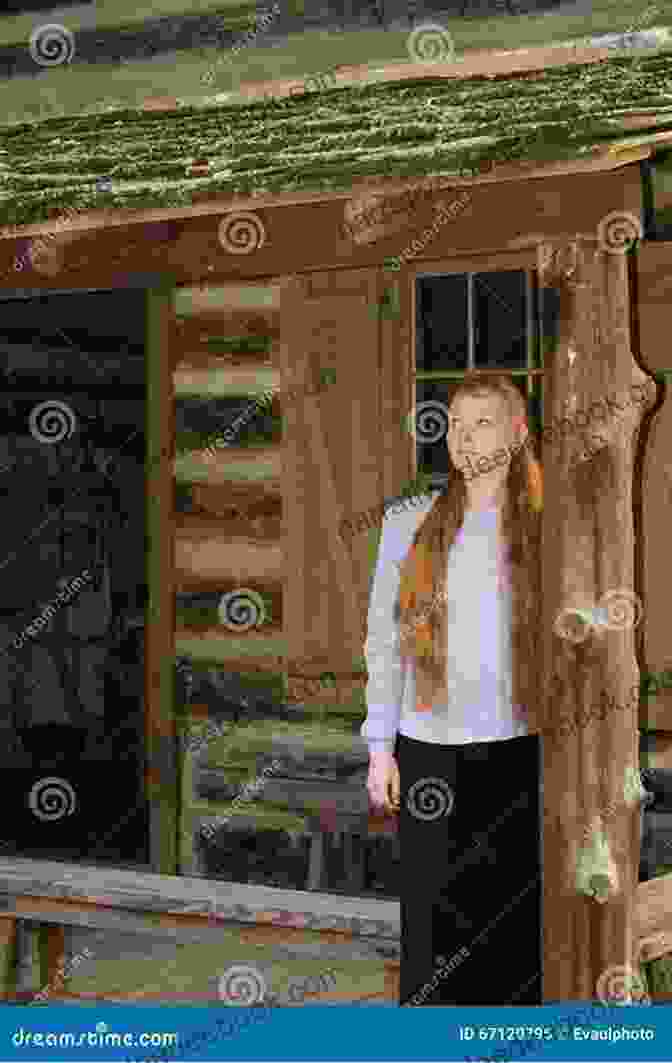 A Sturdy Pioneer Woman Standing In Front Of Her Log Cabin, Her Eyes Reflecting Determination And Hope. Love Written In The Stars: A Historical Western Romance