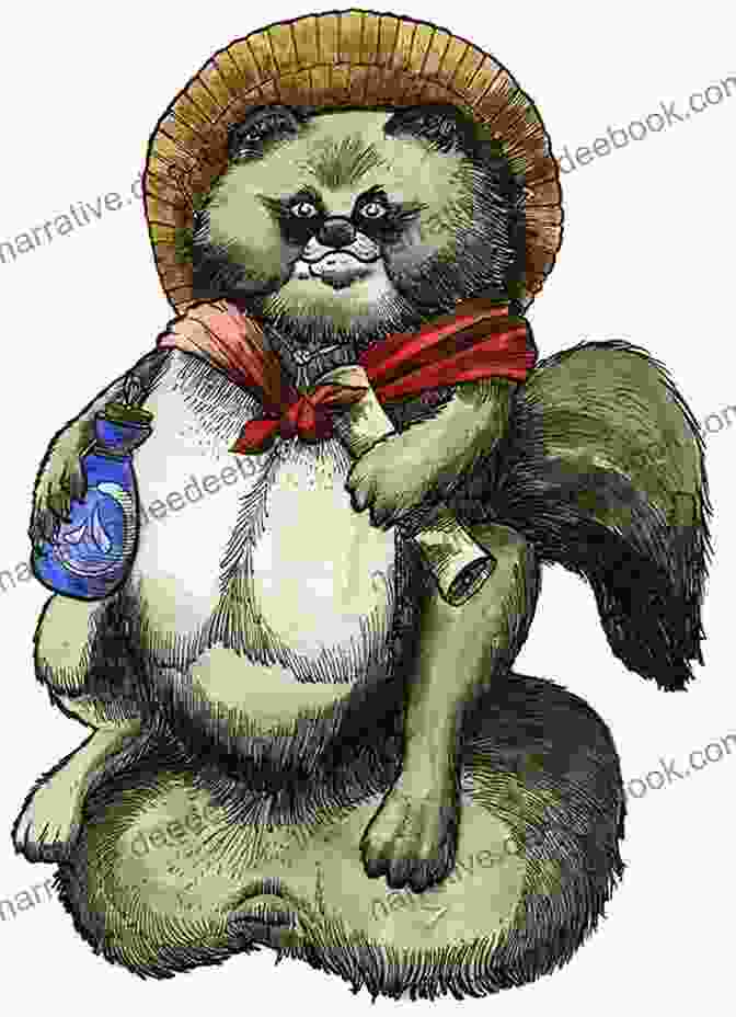 An Illustration Of A Tanuki, Depicted With A Large Belly, Cunning Eyes, And A Leaf On Its Head, Transforming Into A Human Form. BEloved Pet Legends Part 3: The Plan: Changing The Story Of How We Recover From Losing The Legends We Have Loved