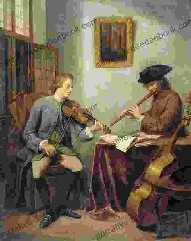 Early American Painting Of Violinist Early American Roots Violin Edition