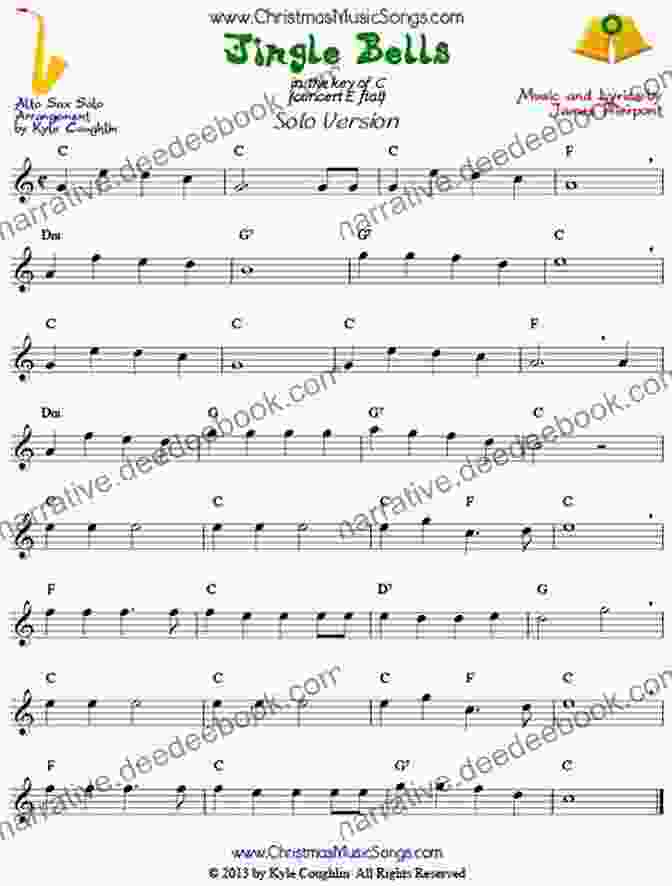 Image Of Alto Saxophone And Piano Duet Performing 'Jingle Bells' Jingle Bells Alto SAX And Piano Accompaniment Easy Duet: Christmas Carols Saxophone Sheet Music Song For Beginners + Lyrics + Video BIG Notes Kids Adults Seniors