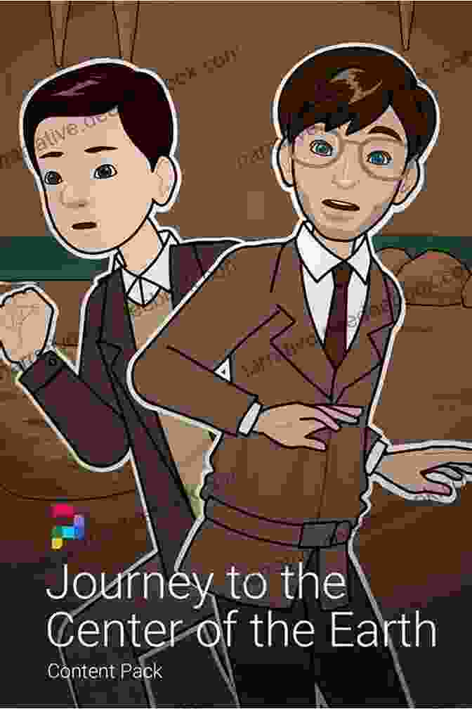 Professor Lidenbrock And His Nephew Axel Descending Into The Depths Of The Earth A Journey To The Centre Of The Earth : With Illustrated